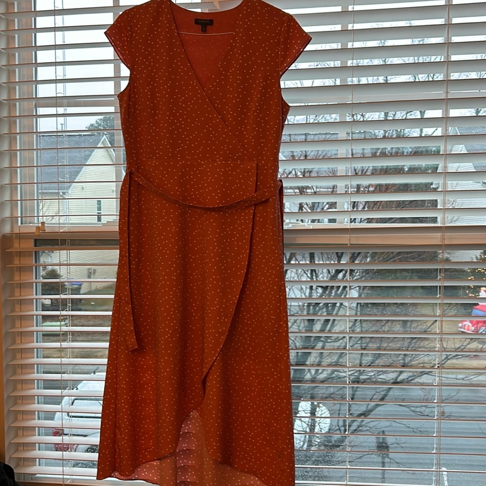 Coral flattering dress, Madison design